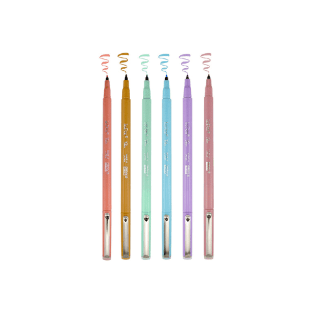 Le Pen Flex 6 í pakka – Pastel