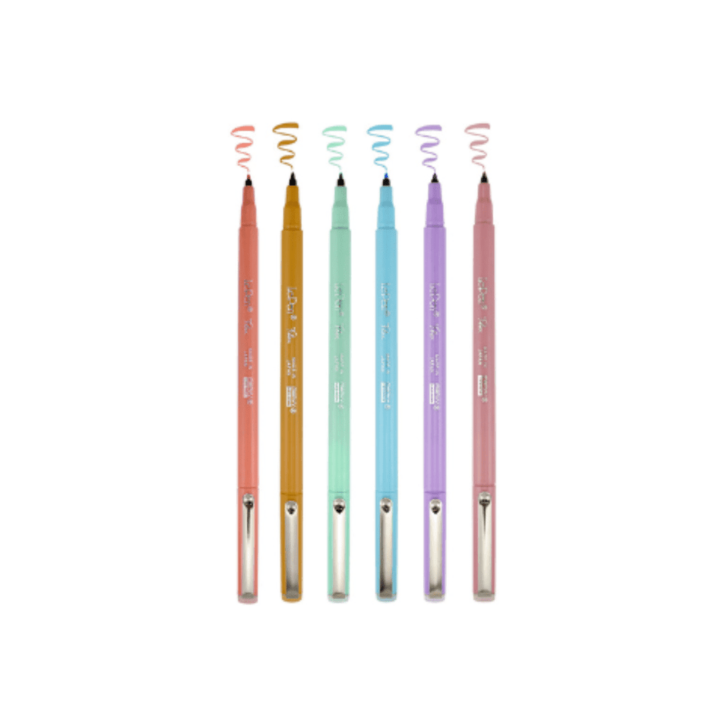 Le Pen Flex 6 í pakka – Pastel