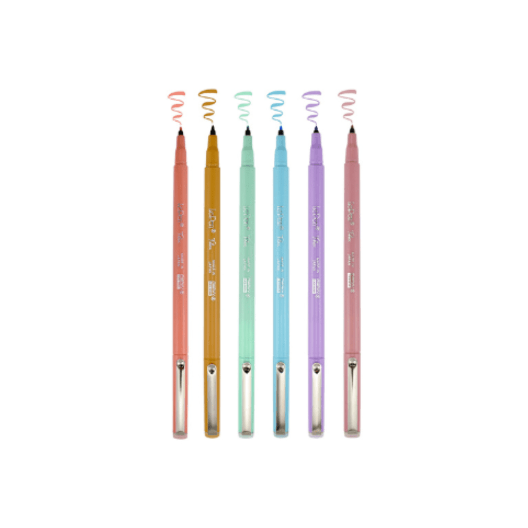 Le Pen Flex 6 í pakka – Pastel
