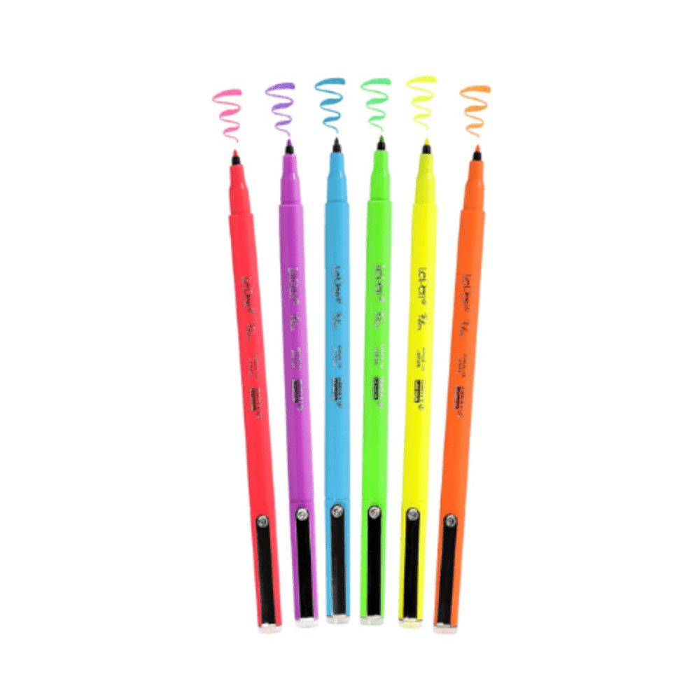Le Pen Flex 6 í pakka – Neon