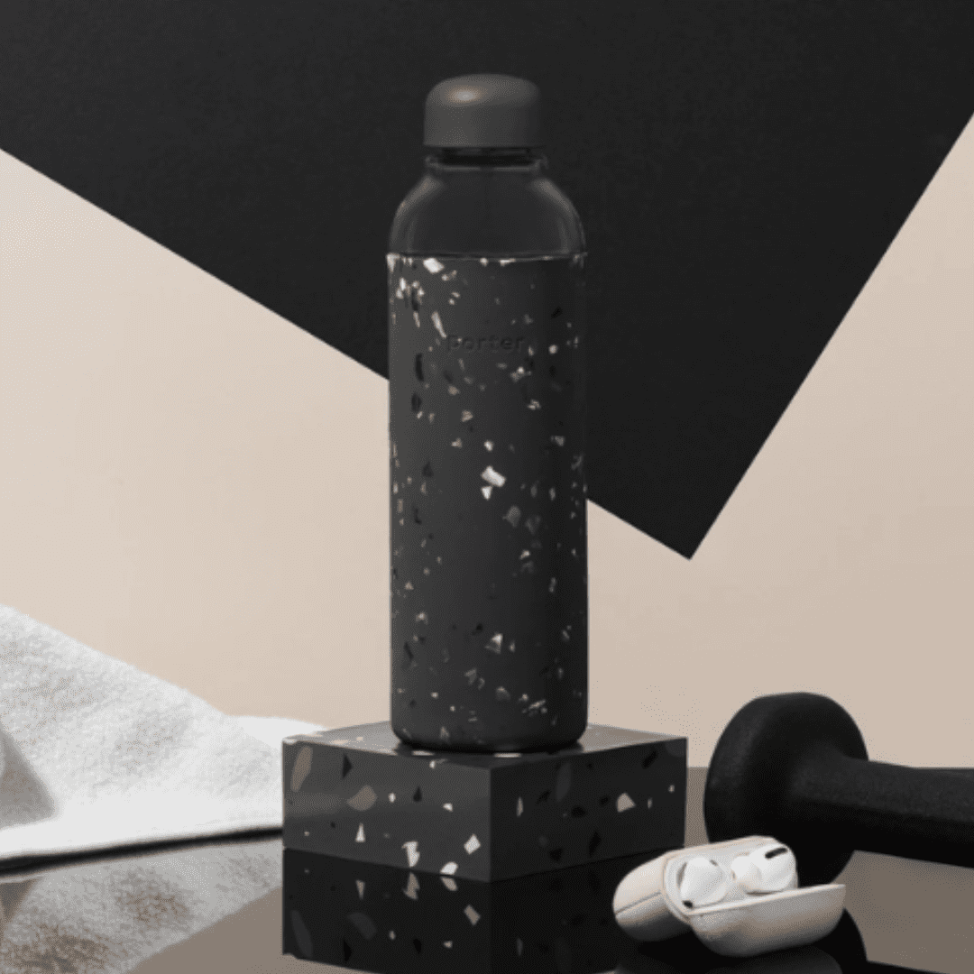 Porter vatnsflaska – Terrazzo Charcoal