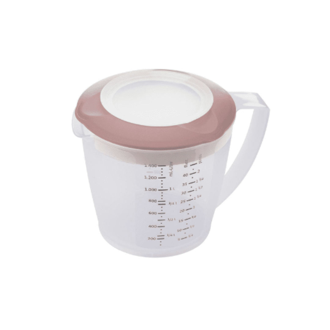 Mælikanna með loki 1,4L bleik