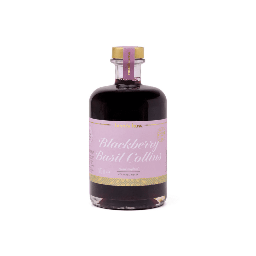 Blackberry Basil Collins kokteilblanda – 500 ml