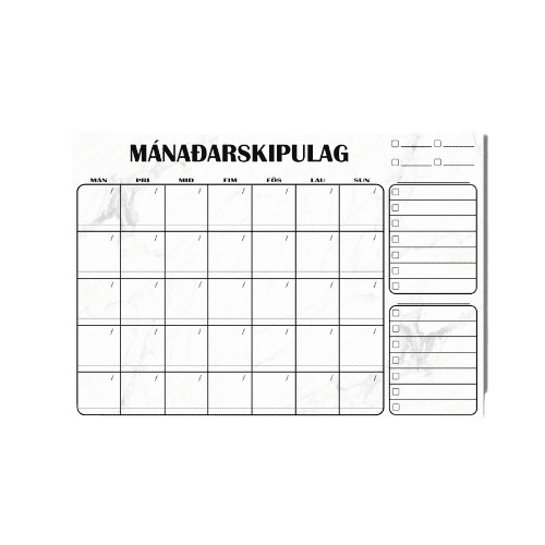 Mánaðarskipulag - Segull