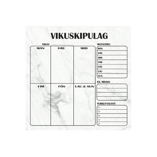 Vikuskipulag - Segull
