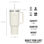 Stanley Quencher – 1,18L Cream + FRÍTT FLIP LOK