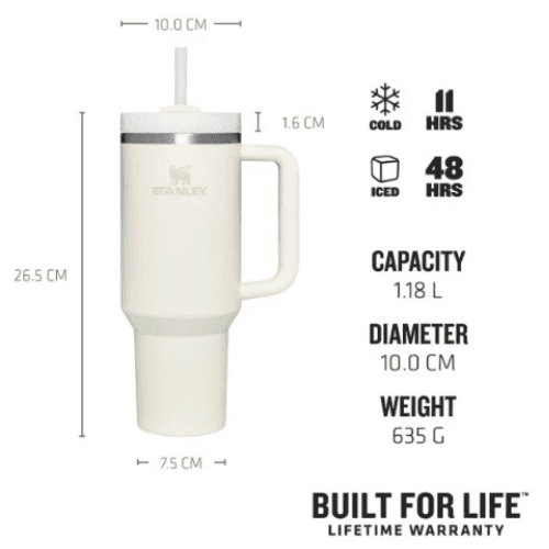 Stanley Quencher – 1,18L Cream + FRÍTT FLIP LOK
