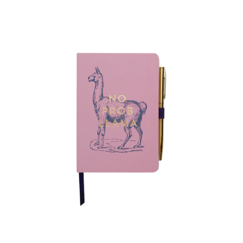 Stílabók með penna - No Prob Llama