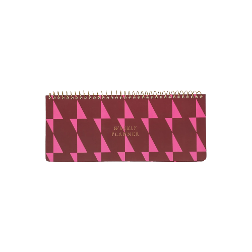 Vikuskipulagsblokk – Burgundy + Pink