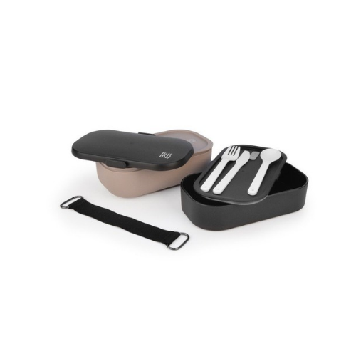 Bento nestisbox með hnífapörum 1,35 L – Tvílitt