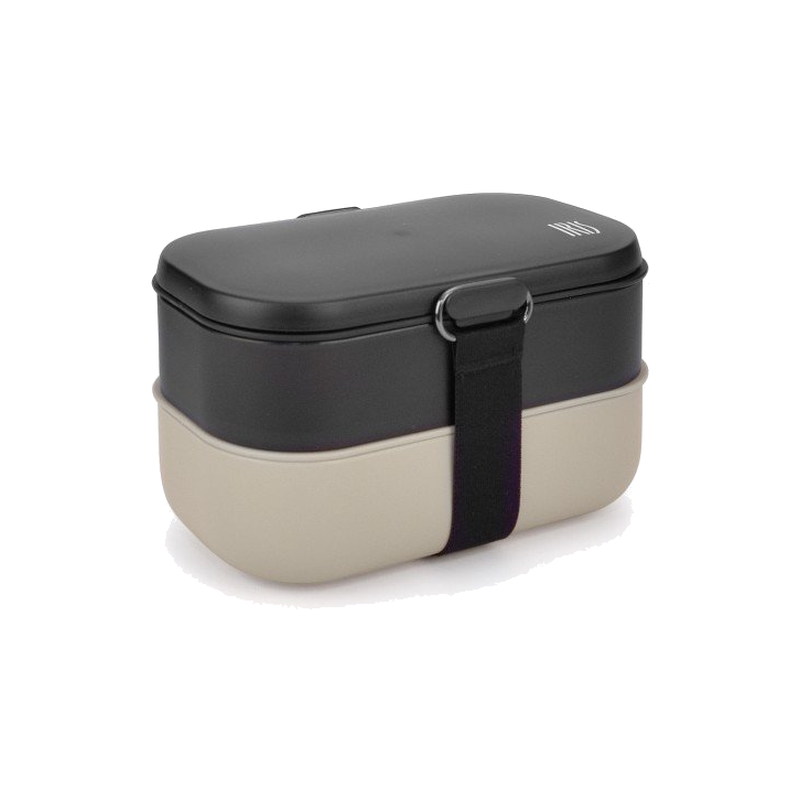 Bento nestisbox með hnífapörum 1,35 L – Tvílitt