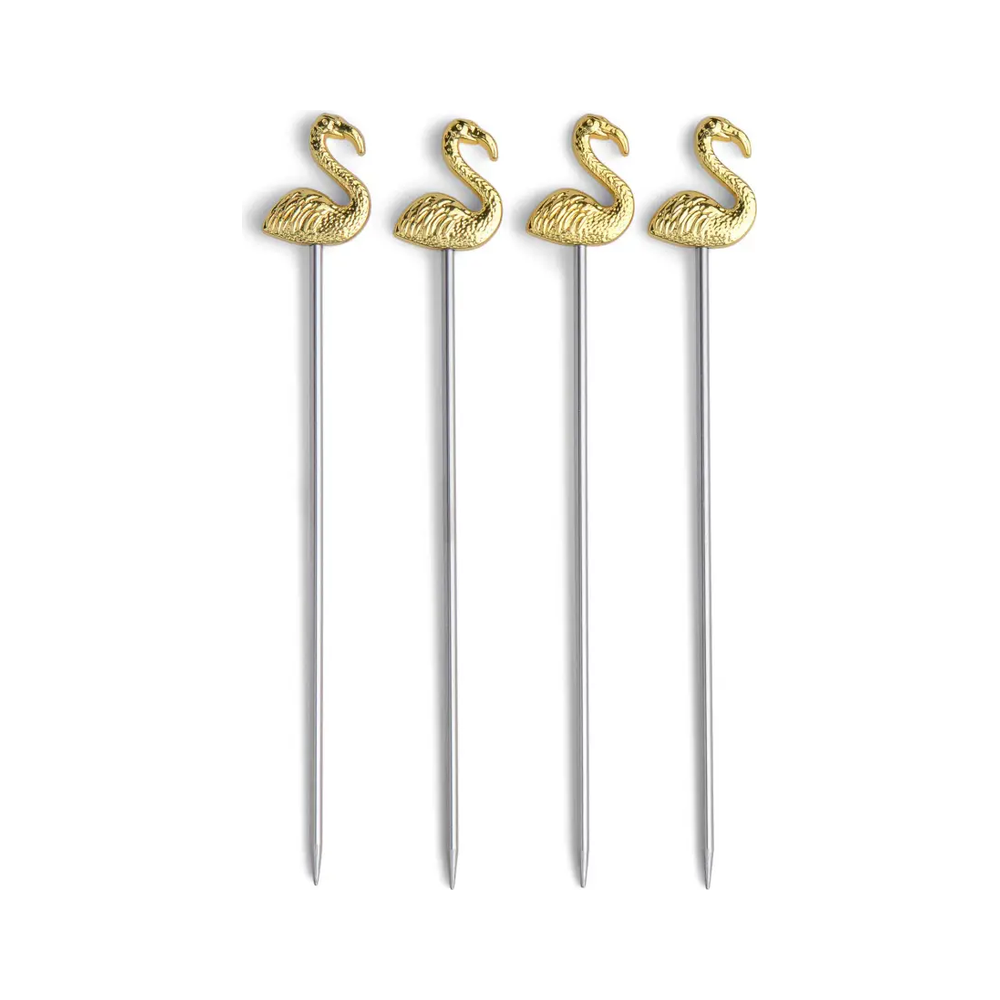 Lily flamingó kokteilpinnar 4 stk