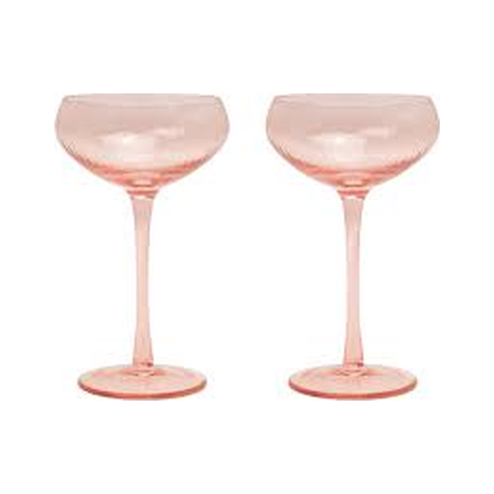 Lou kampavínsskálar 2 stk – Blush