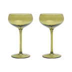 Lou kampavínsskálar 2 stk – Olive