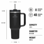 Stanley Quencher – 1,18L Black + FRÍTT FLIP LOK - Image 3