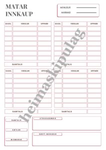 Matar innkaup - Skjal - Image 2