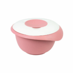 Bökunarskál með loki 3,5L bleik/hvít