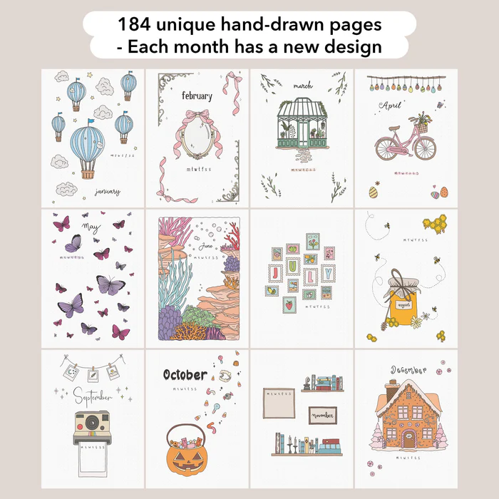 Tilbúin dagbók - Bordeaux - Image 4