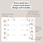 Tilbúin dagbók - Bordeaux - Image 7