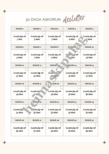 Declutter áskorun - Skjal - Image 3